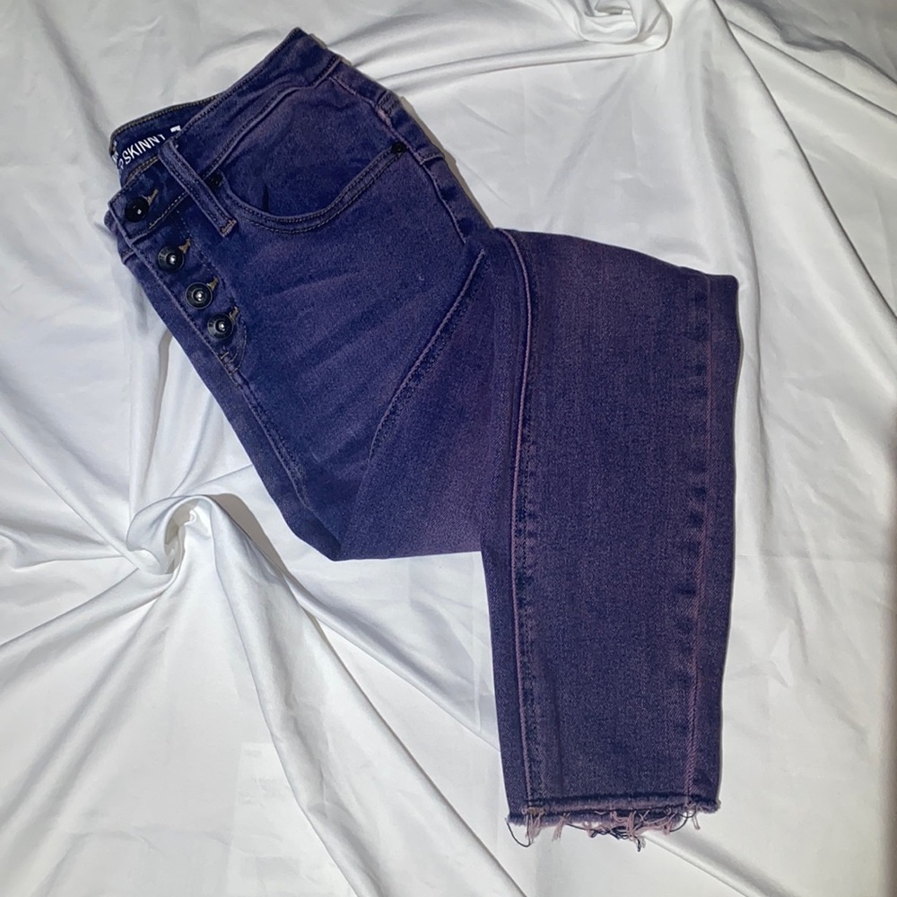 Hot Topic Purple Wash Hi-Rise Super Skinny Jeans
